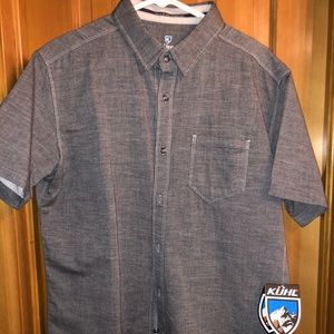 Kuhl Button Down, Men’s, Large, Gray/Black, NWT